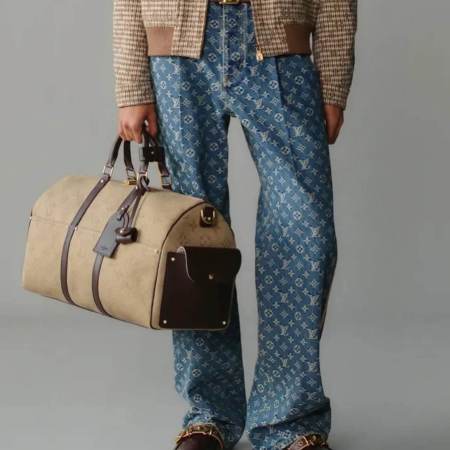 Louis Vuitton Jacquard Monogram Denim Jeans