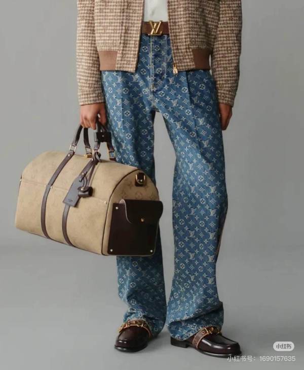 Louis Vuitton Jacquard Monogram Denim Jeans