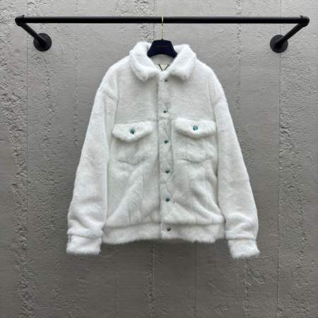Louis Vuitton LV Turquoise Mink White Jacket