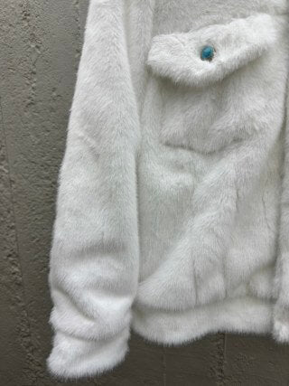 Louis Vuitton LV Turquoise Mink White Jacket - Image 10