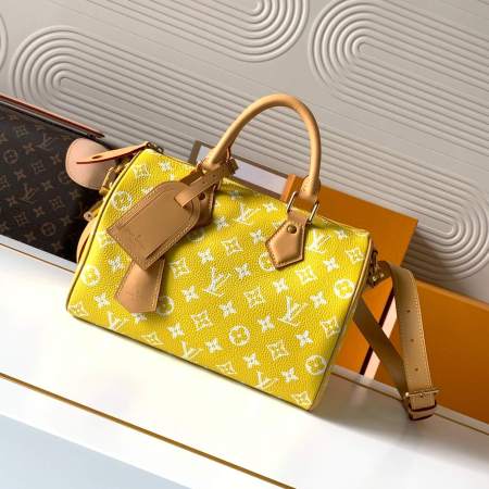 Louis Vuitton LV Yellow Monogram Leather Speedy P9 Bandoulière 25 Bag