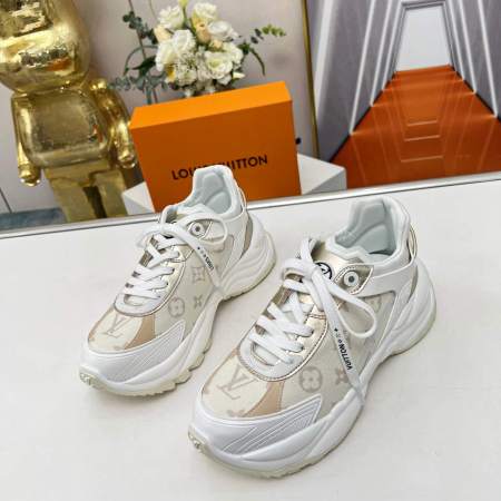 Louis Vuitton Monogram Canvas Run 55 Trainer in Beige