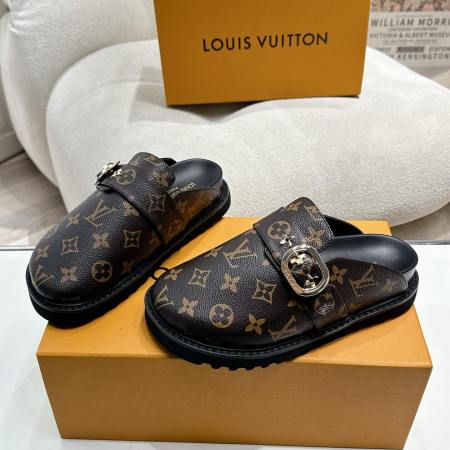 Louis Vuitton LV Cosy Flat Comfort Clog in Monogram Leather