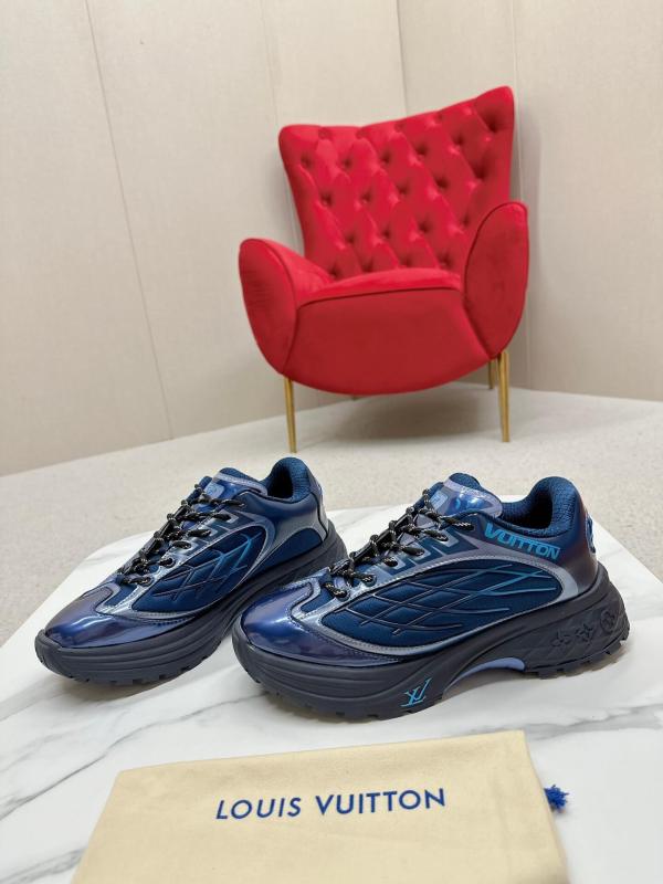 Louis Vuitton Discovery Lace Up Sneaker in Blue