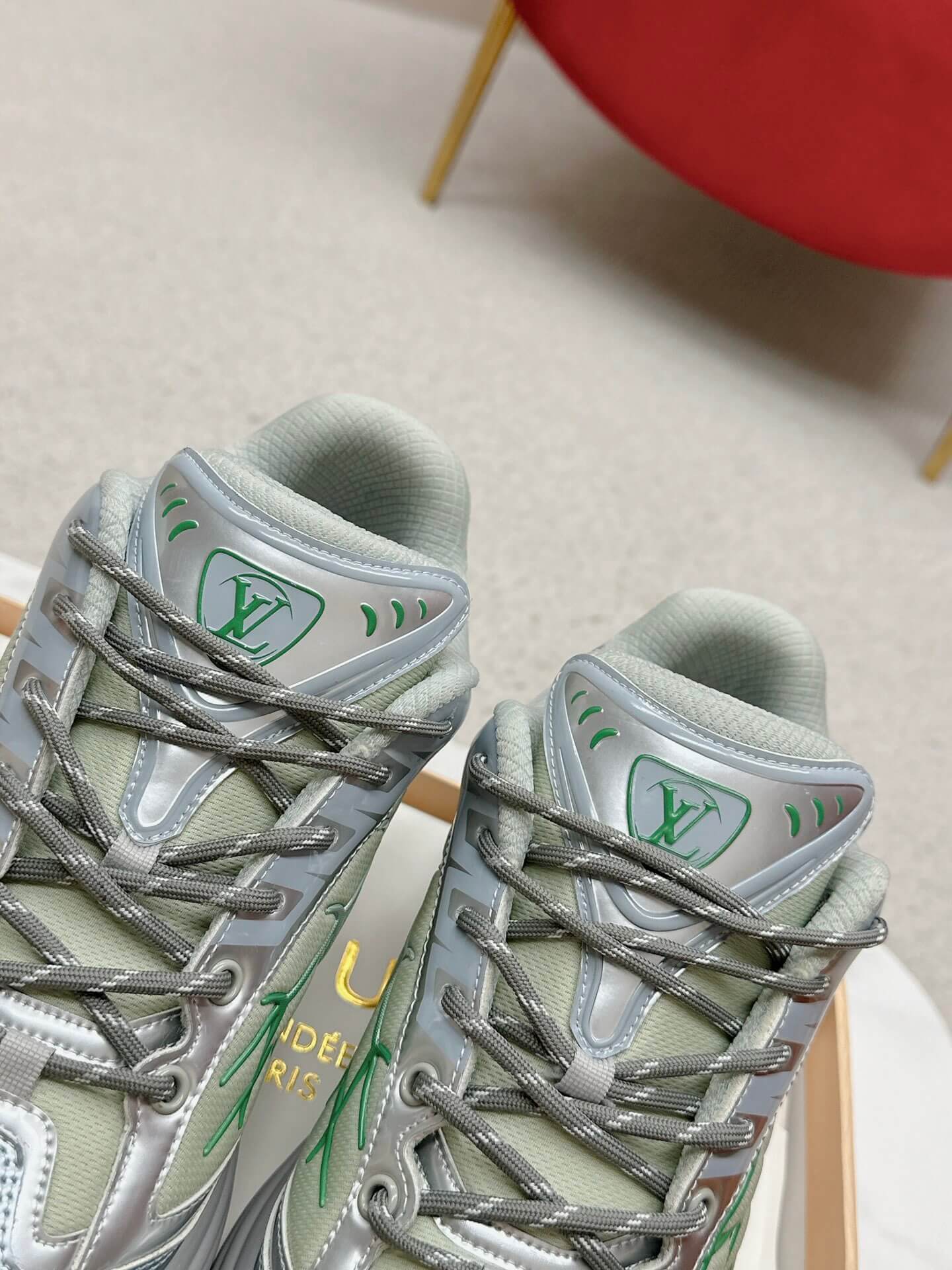 Louis Vuitton Discovery Lace Up Sneaker in Grey - Image 4