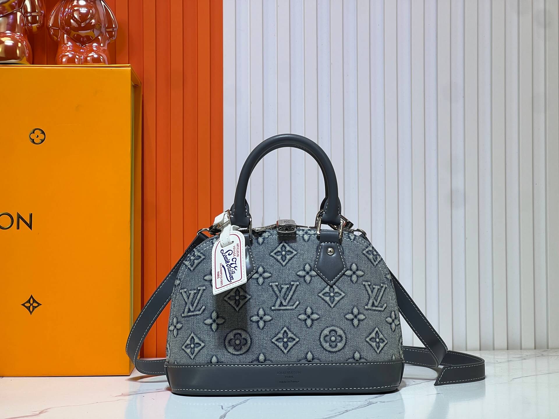 Louis Vuitton Monogram Light Blue Denim Canvas Alma BB Handbag