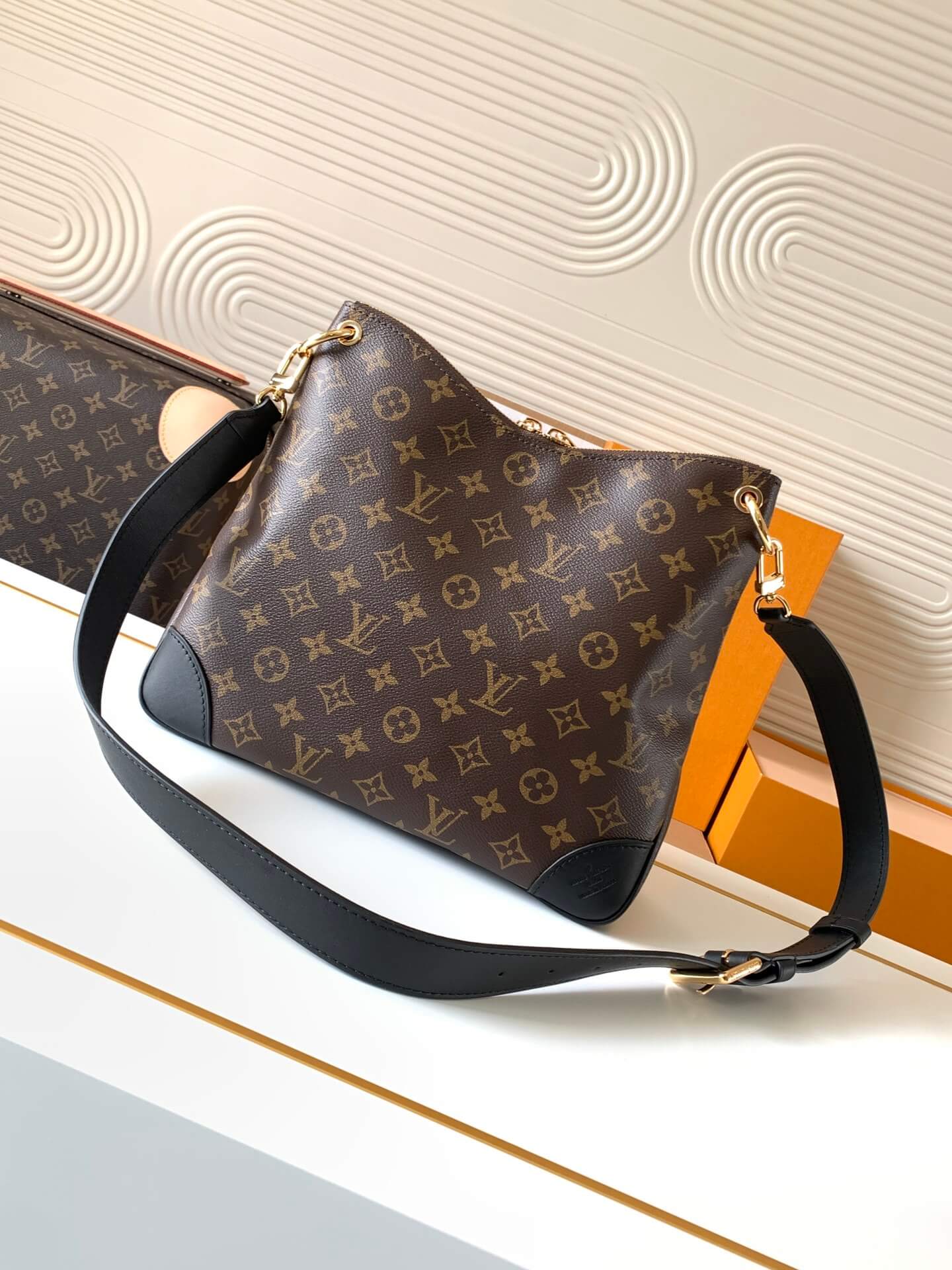 Louis Vuitton Monogram Canvas Black Detail Odeon Handbag - Image 2