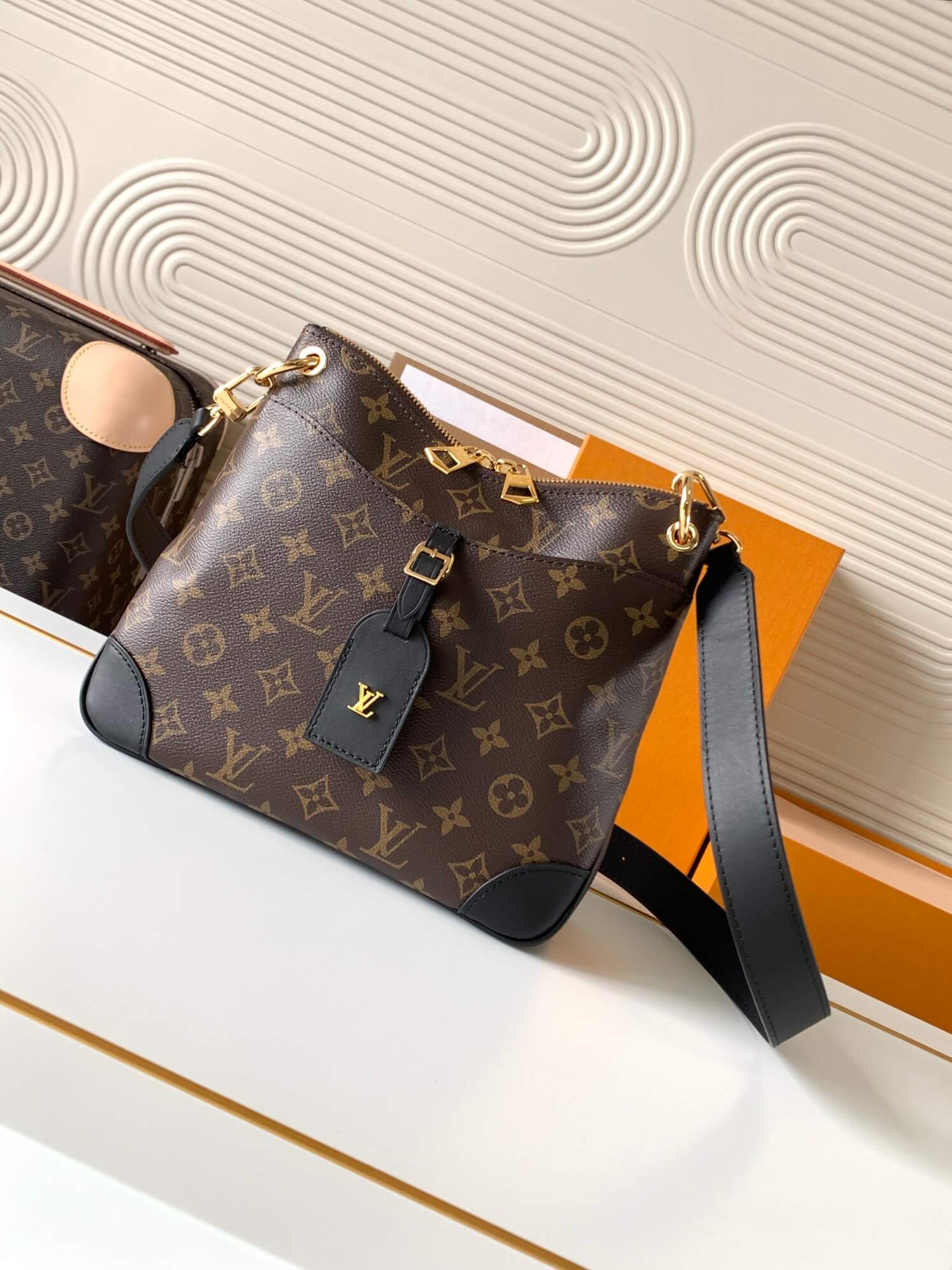 Louis Vuitton Monogram Canvas Black Detail Odeon PM Handbag