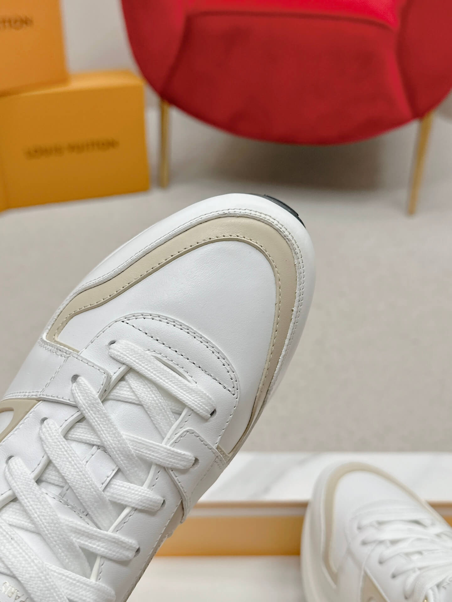 Louis Vuitton Neo Run Away Sneaker in White/Beige - Image 4