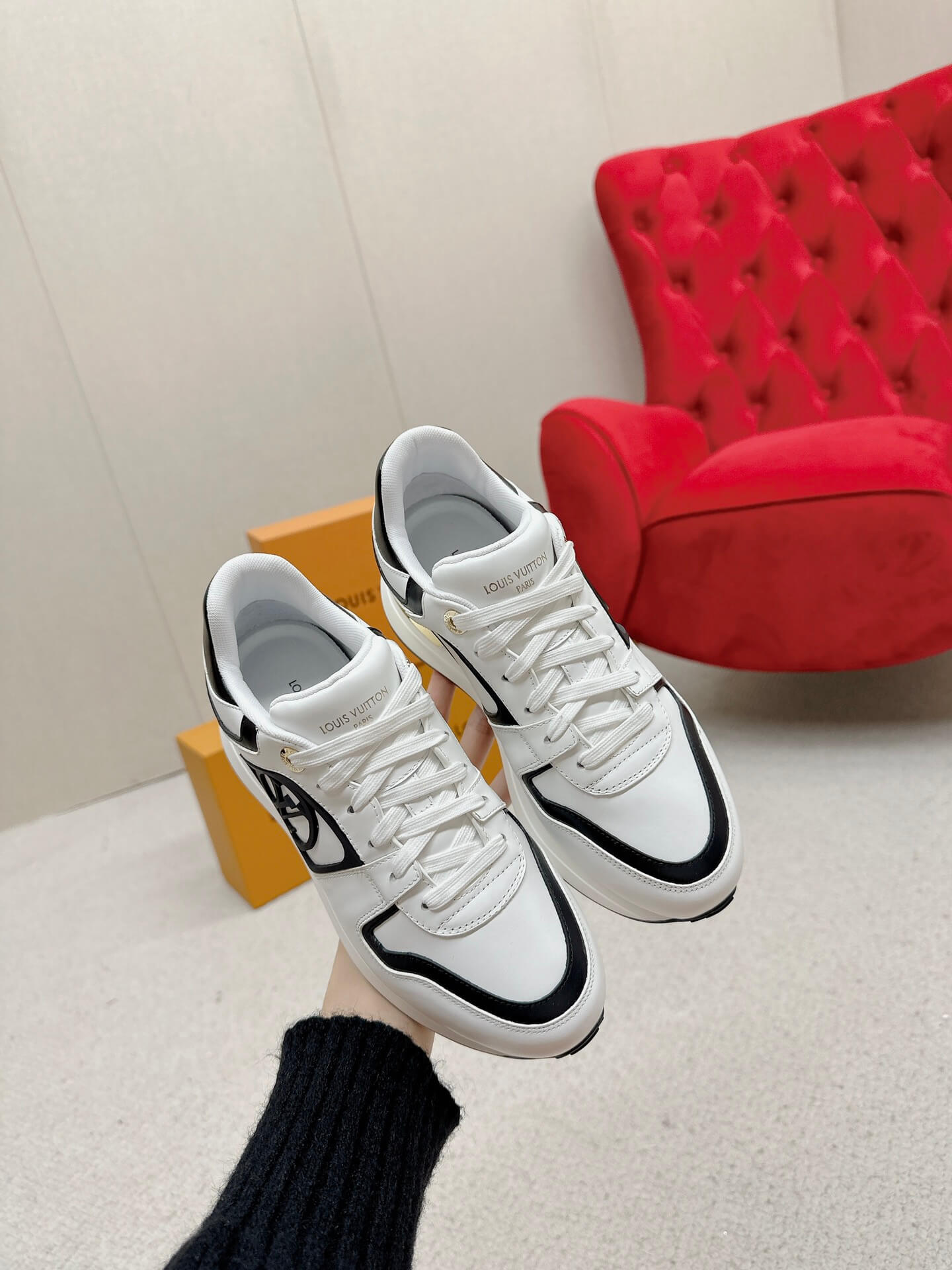 Louis Vuitton Neo Run Away Sneaker in White/Black - Image 7