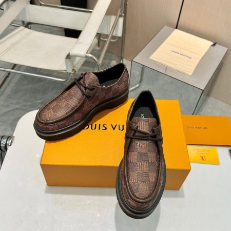 Louis Vuitton Damier Grained Leather Ranger Derby Shoe in Brown