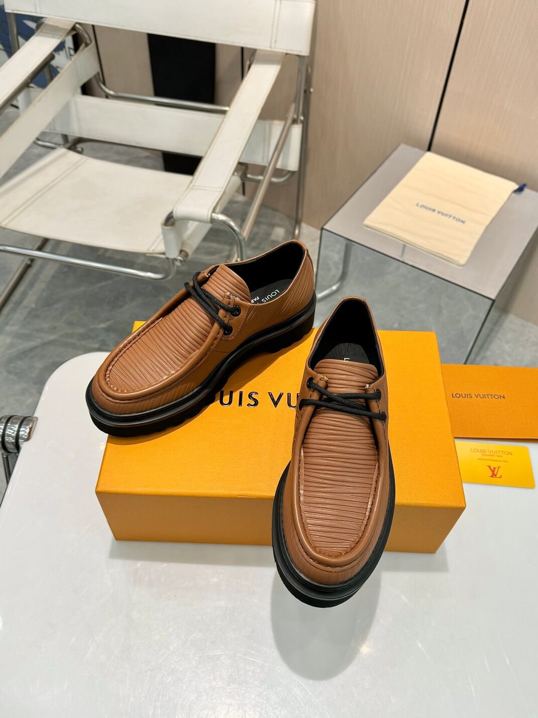 Louis Vuitton Epi XL Leather Ranger Derby Shoe in Moka - Image 8