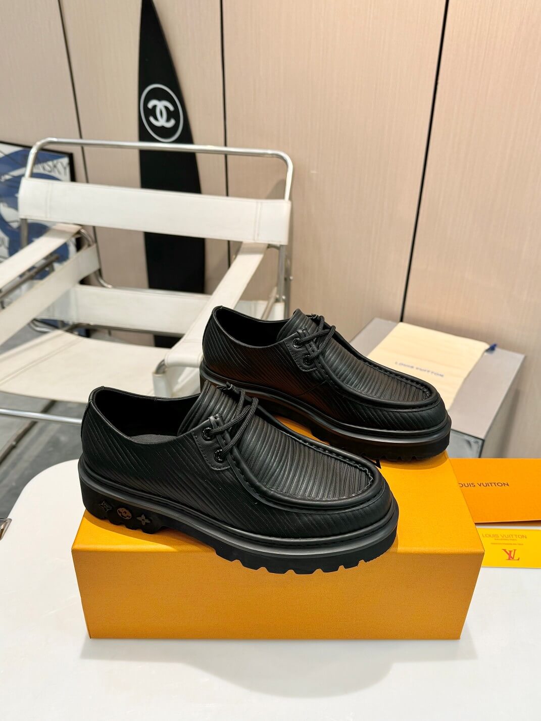 Louis Vuitton Epi XL Leather Ranger Derby Shoe in Black - Image 4