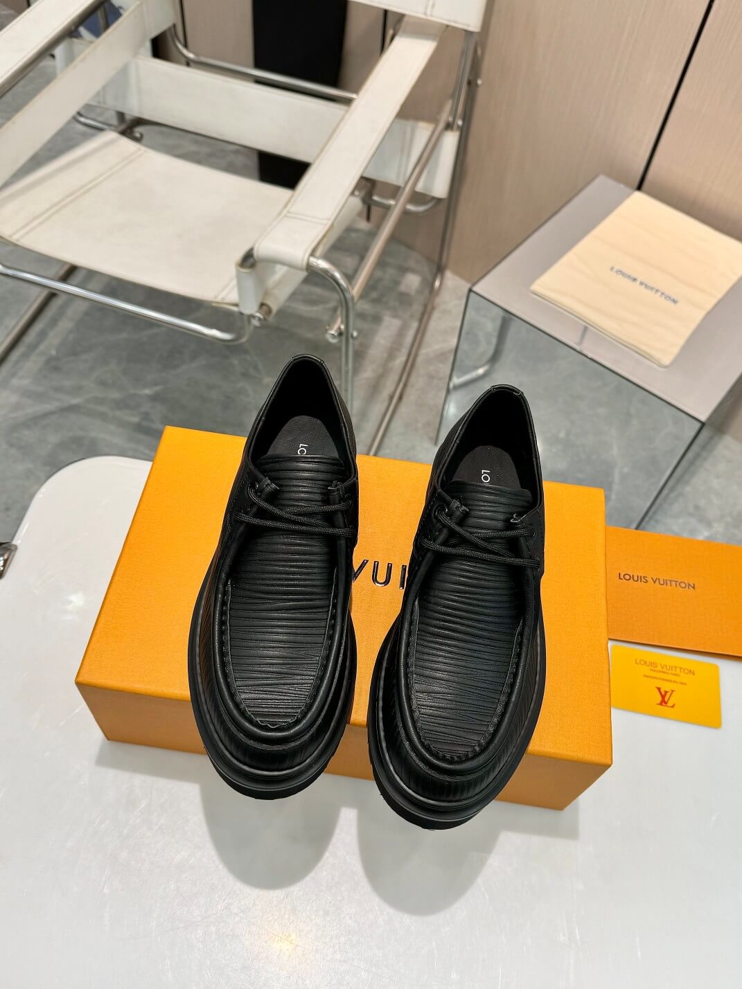 Louis Vuitton Epi XL Leather Ranger Derby Shoe in Black - Image 9