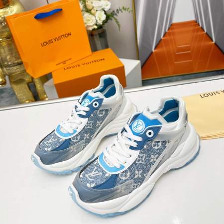 Louis Vuitton Monogram Canvas Run 55 Trainer in Light Blue