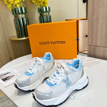 Louis Vuitton Run 55 Trainers in White/Blue