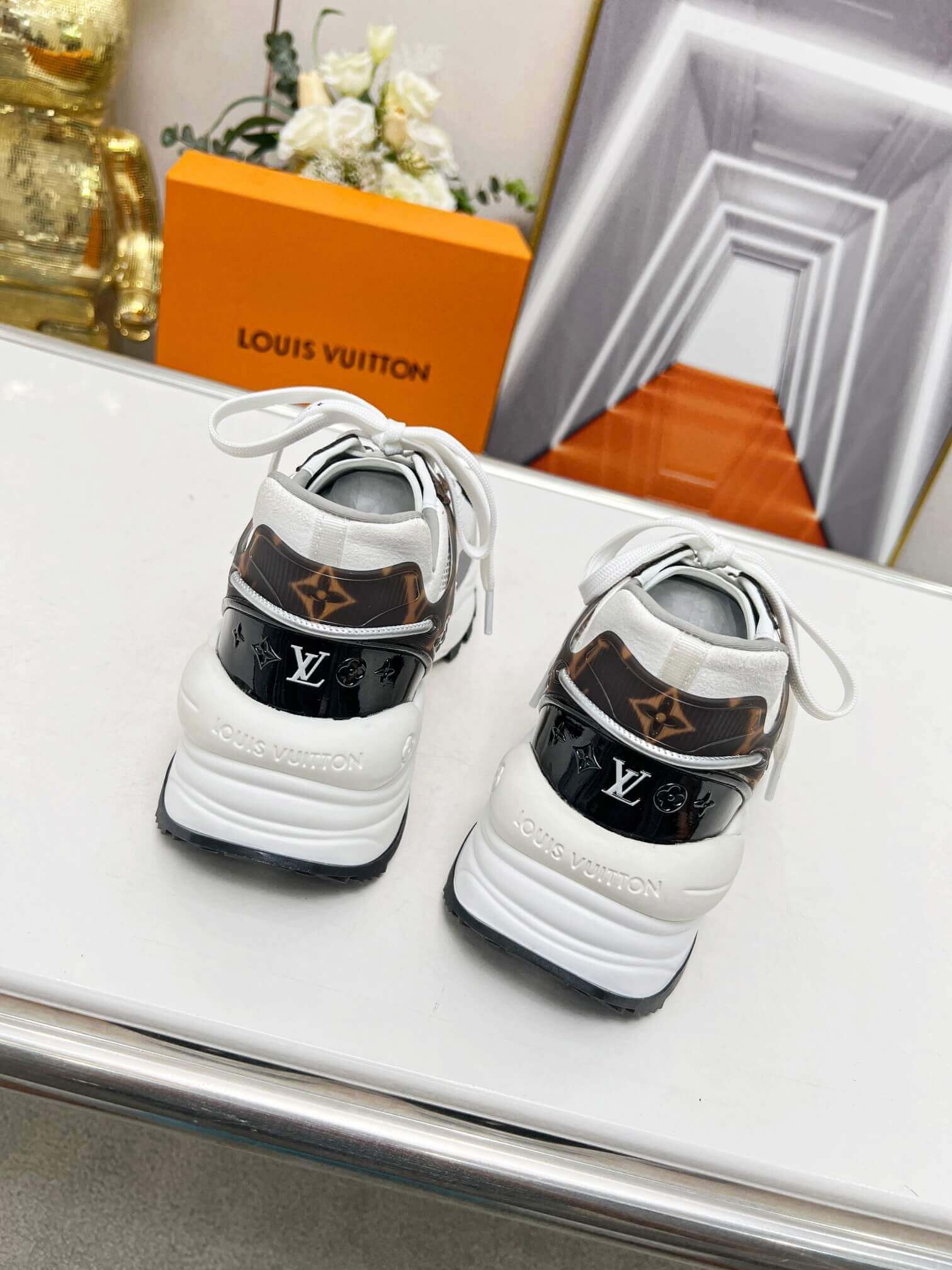 Louis Vuitton Run 55 Trainers in White - Image 3