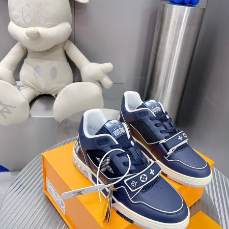 Louis Vuitton LV Navy Mesh Trainer Sneaker