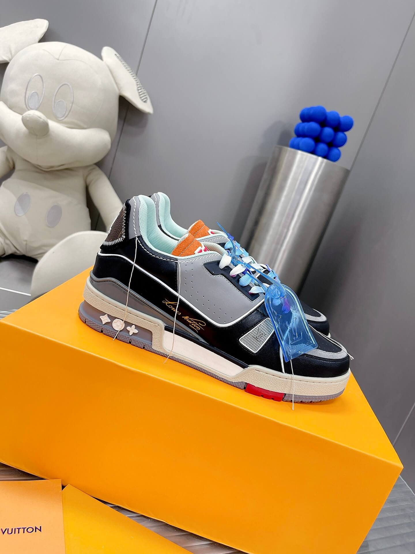 Louis Vuitton LV Trainer Sneaker in Black/Grey