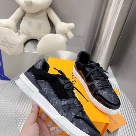 Louis Vuitton LV Trainer Sneaker in Black Monogram Canvas