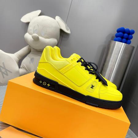 Louis Vuitton LV Trainer Sneaker in Yellow/Black Leather