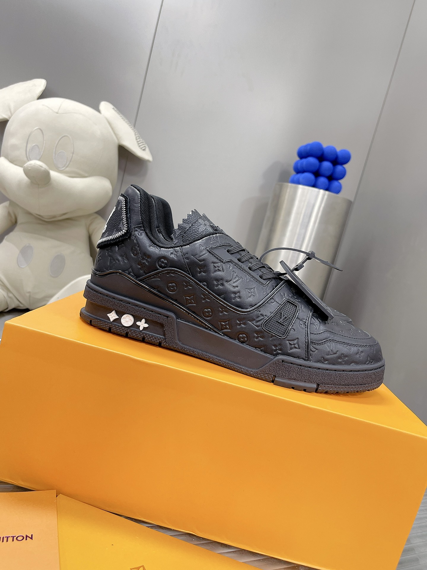 Louis Vuitton LV Trainer Sneaker in Black Monogram Leather