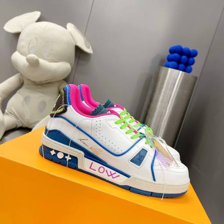 Louis Vuitton LV Trainer Sneaker in Neon Blue