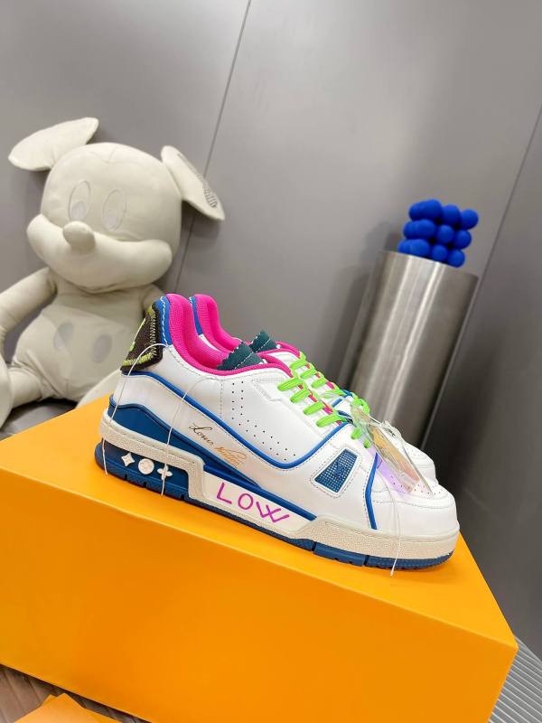 Louis Vuitton LV Trainer Sneaker in Neon Blue