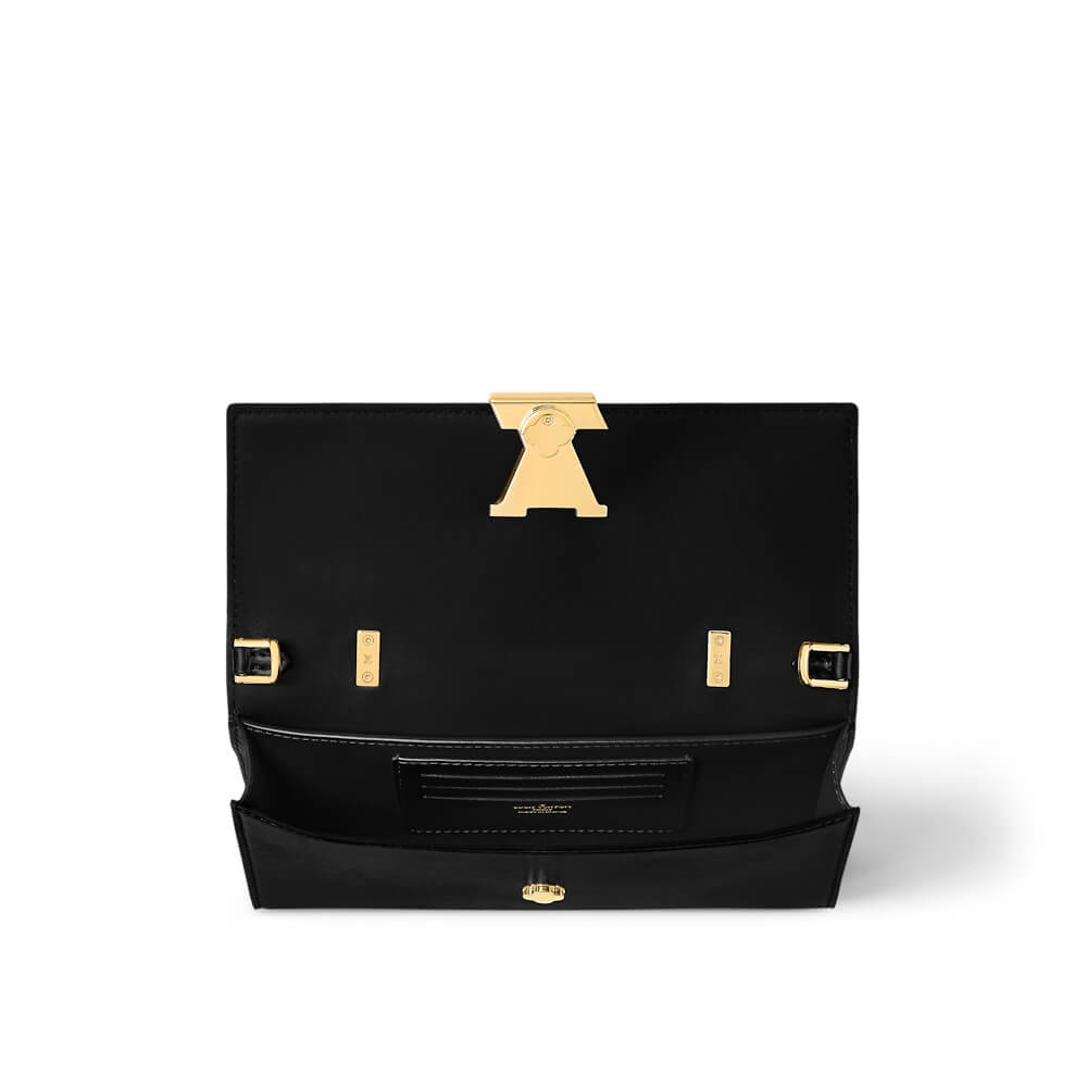 Louis Vuitton Black Leather Wallet On Chain Capucines - Image 9