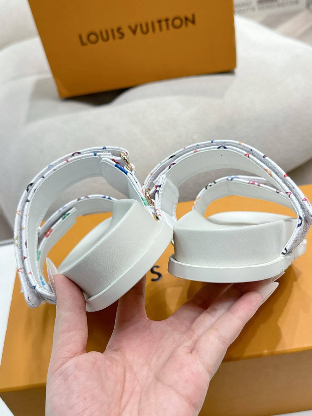 Louis Vuitton LV x Murakami TM Bom Dia Flat Comfort Mule in White - Image 6