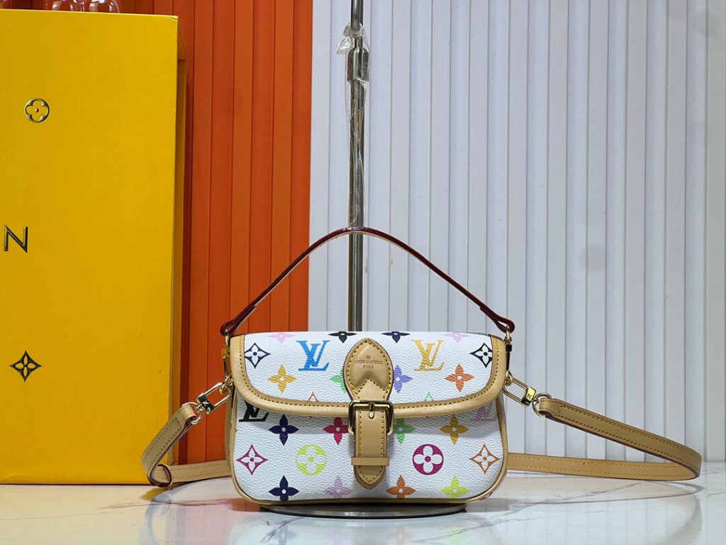 Louis Vuitton LV X Murakami TM Monogram Canvas White Nano Diane Handbag