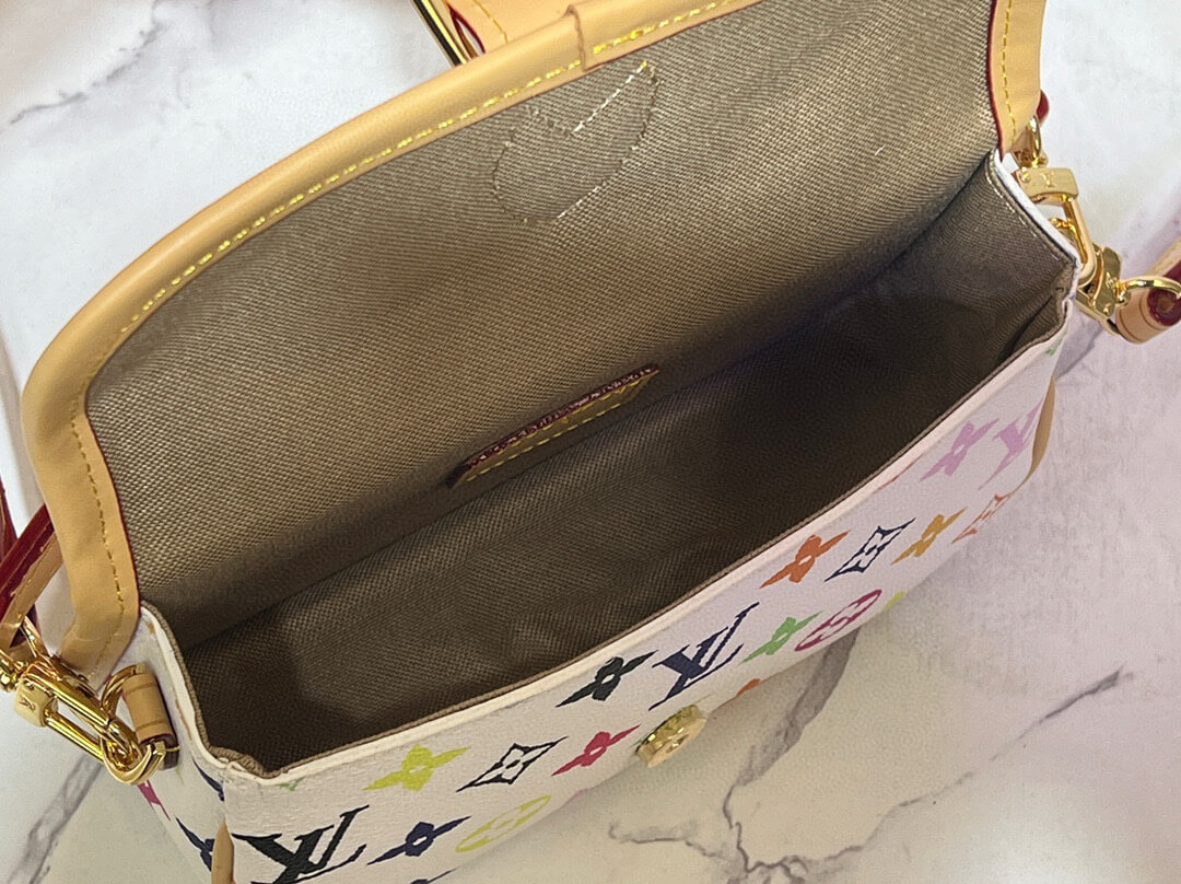 Louis Vuitton LV X Murakami TM Monogram Canvas White Nano Diane Handbag - Image 5