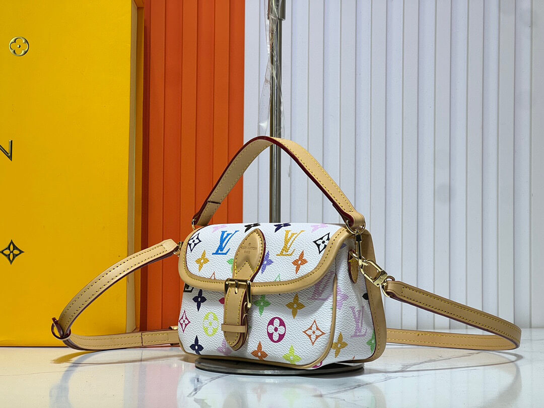 Louis Vuitton LV X Murakami TM Monogram Canvas White Nano Diane Handbag - Image 4