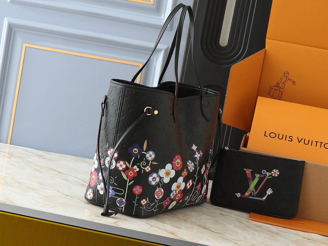 Louis Vuitton LV X Murakami TM Monogram Canvas Neverfull MM Tote Bag - Image 10