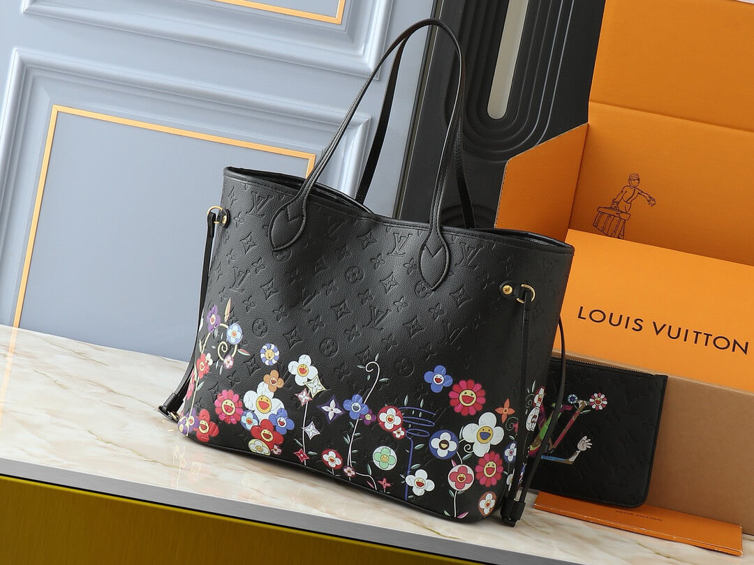 Louis Vuitton LV X Murakami TM Monogram Canvas Neverfull MM Tote Bag - Image 6