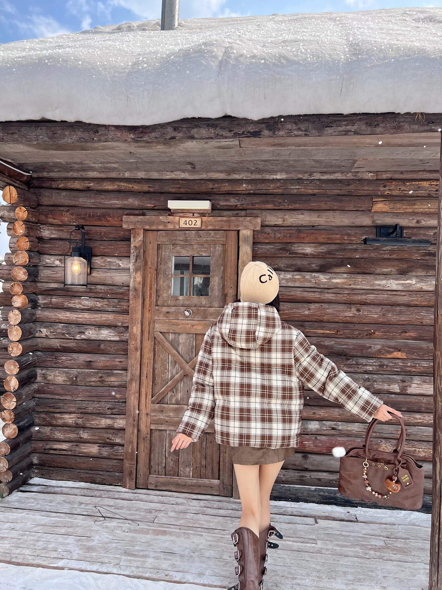 Miu Miu Check Hooded Blouson Jacket - Image 2