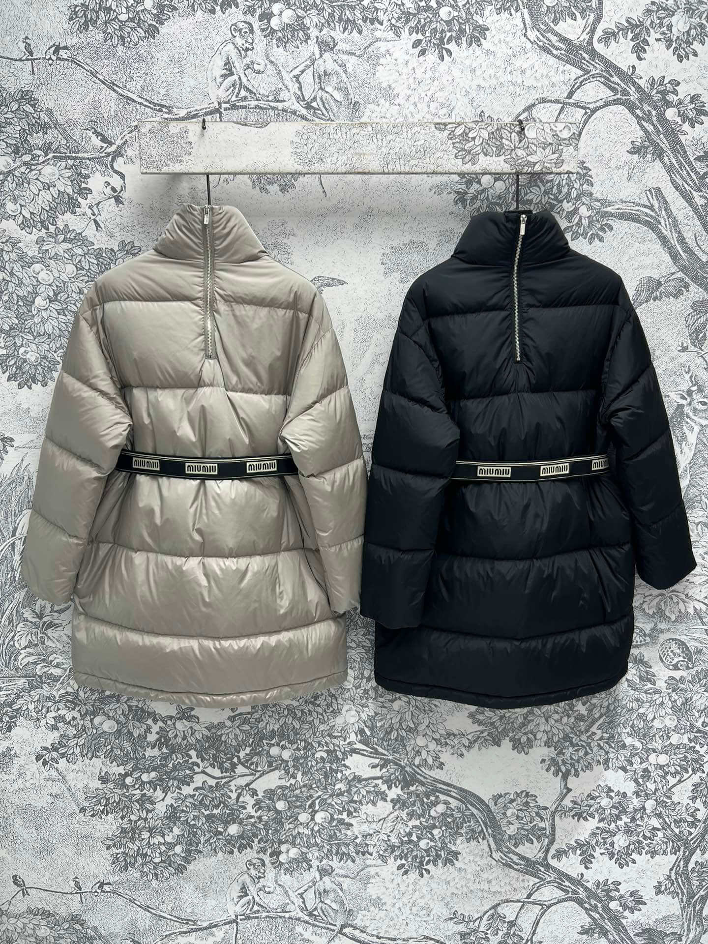 Miu Miu Women's Long Down Jacket in Black - Image 2