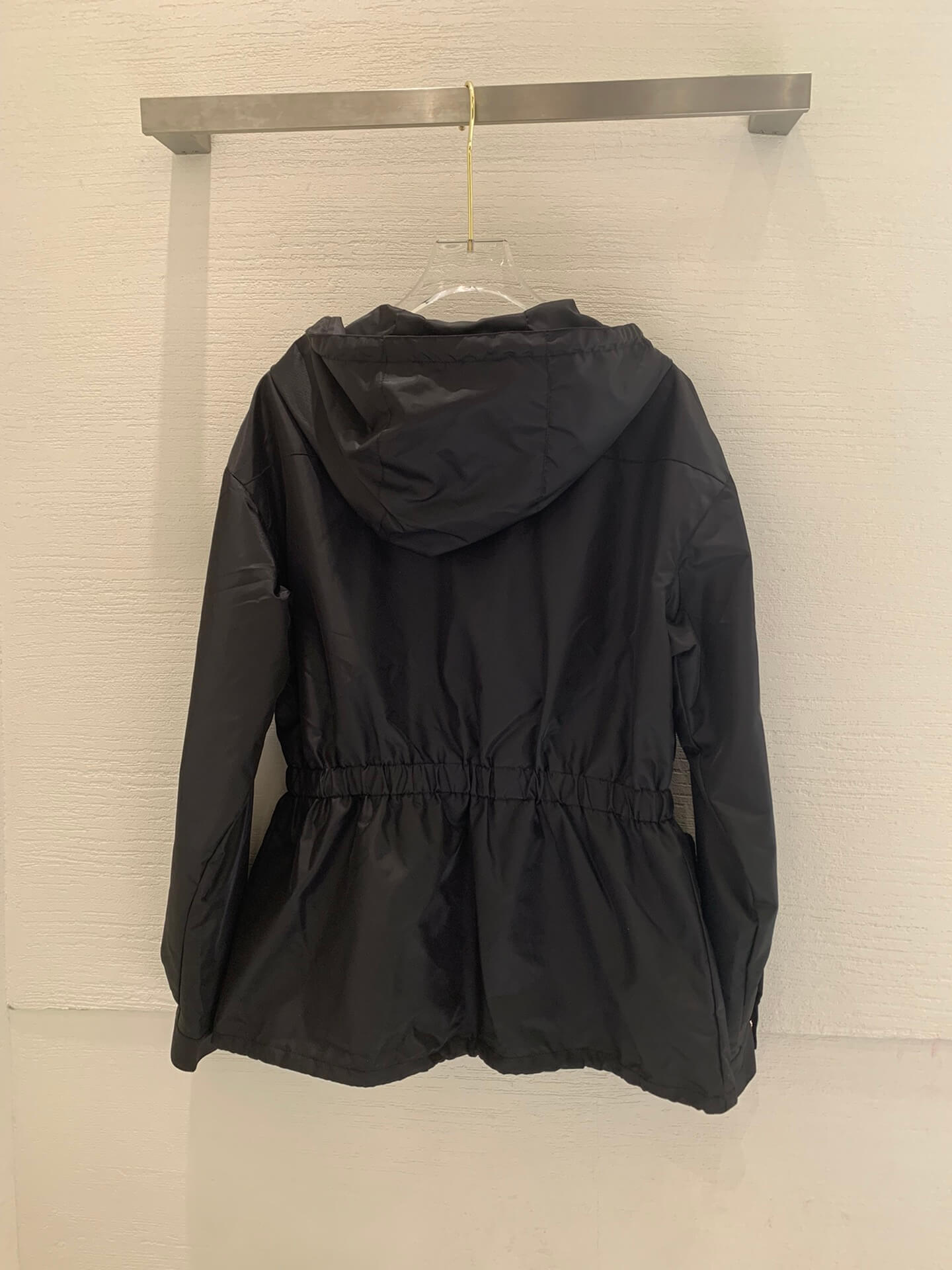 Prada Drawstring Black Hooded Jacket - Image 6