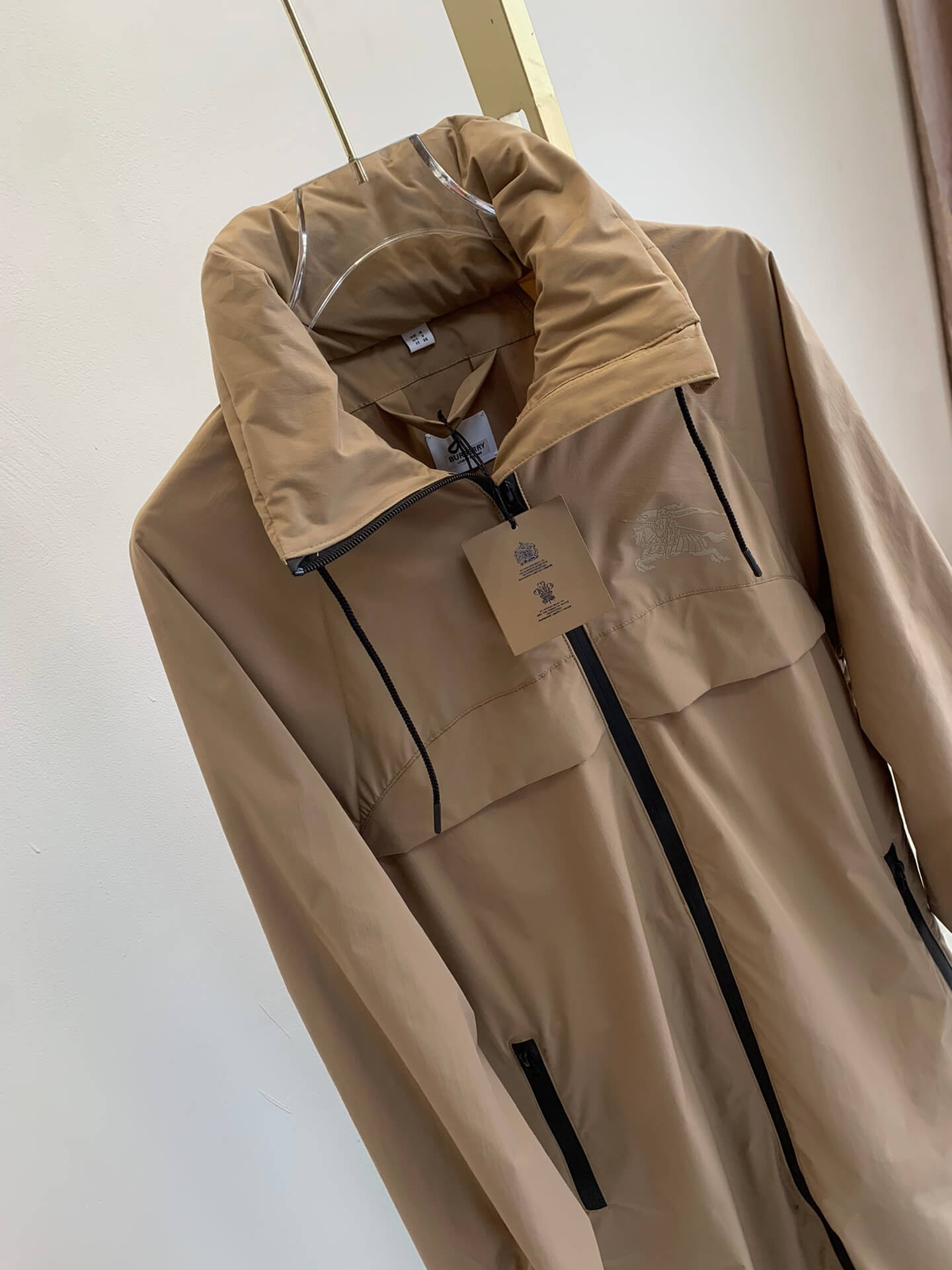 Burberry EKD-print Beige Belted Parka - Image 6