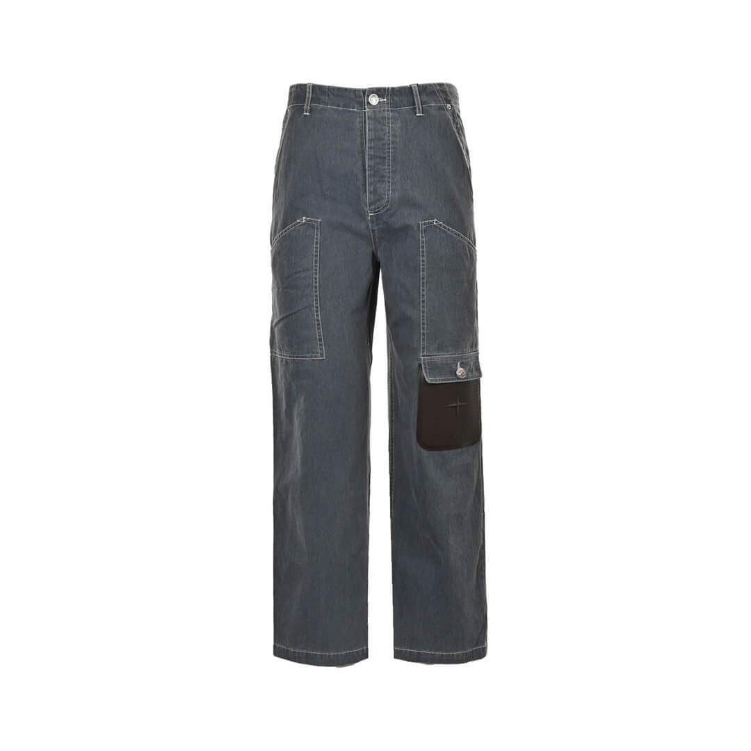 Dior x Stone Island Leather Pocket Denim Pants - Image 7