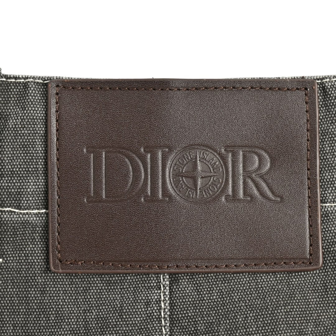 Dior x Stone Island Leather Pocket Denim Pants - Image 13