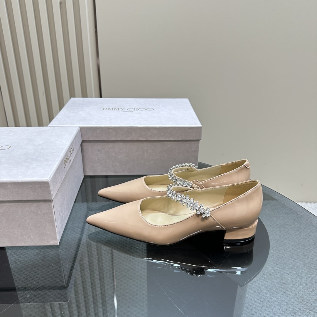 Jimmy Choo Bing Beige Pump Flats - Image 4