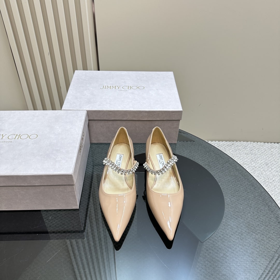 Jimmy Choo Bing Beige Pump Flats - Image 3