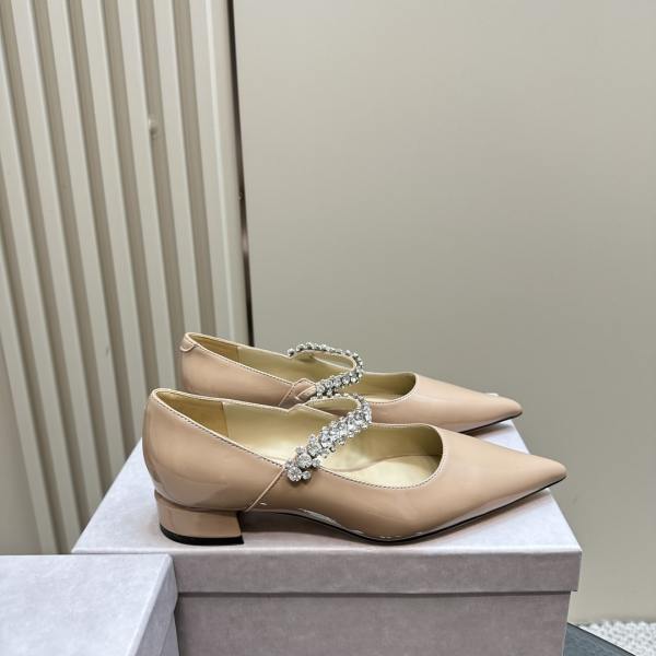 Jimmy Choo Bing Beige Pump Flats