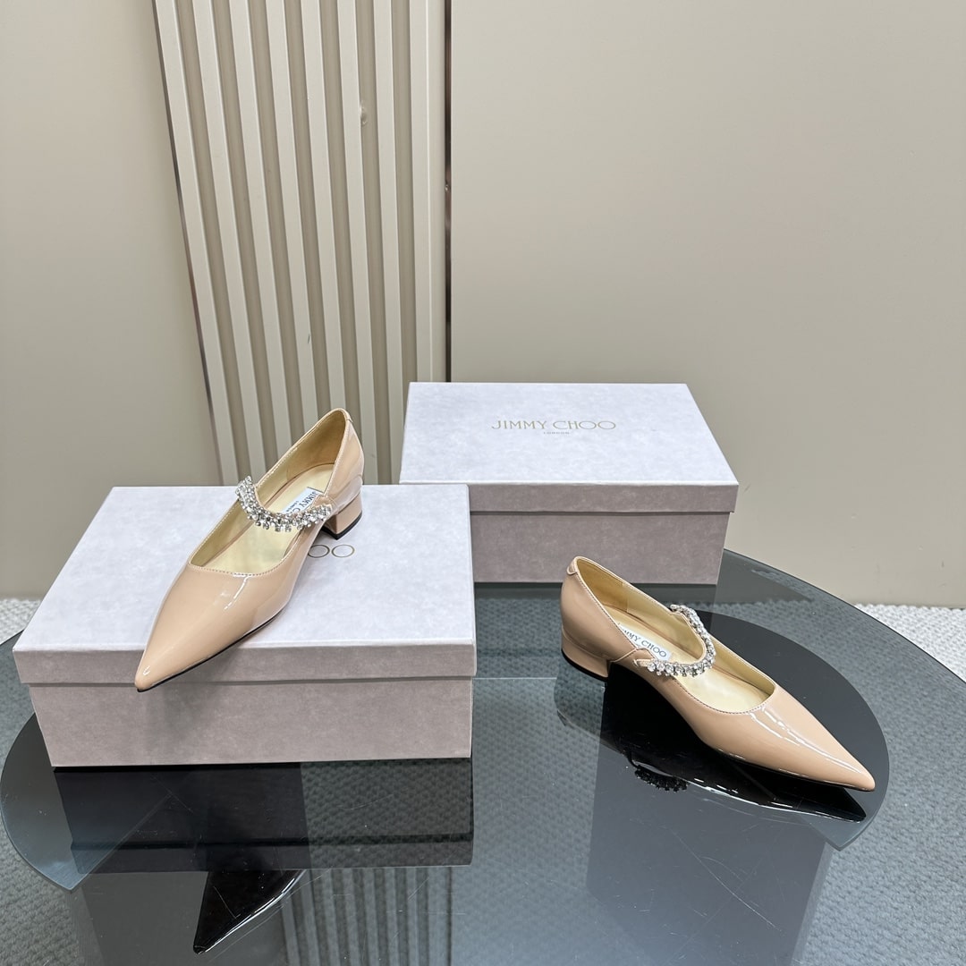 Jimmy Choo Bing Beige Pump Flats - Image 8