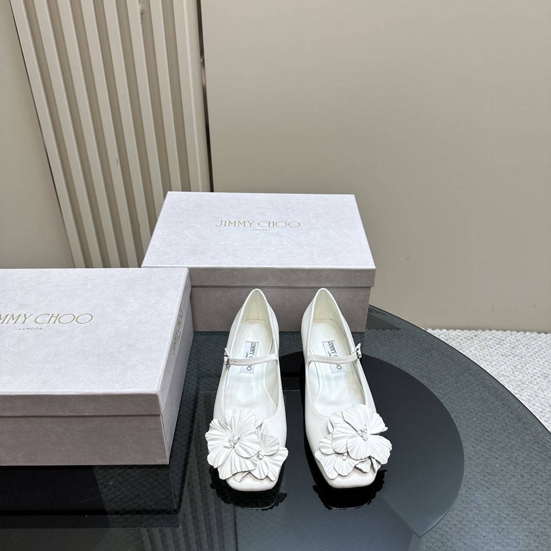 Jimmy Choo Bing Ivory White Pumps - Image 3