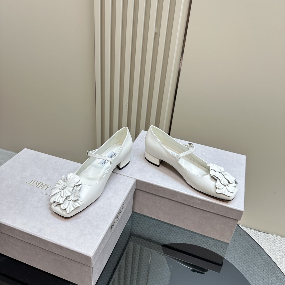 Jimmy Choo Bing Ivory White Pumps - Image 9