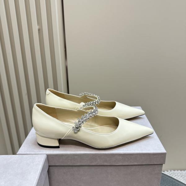 Jimmy Choo Bing Linen Patent Pump Flats