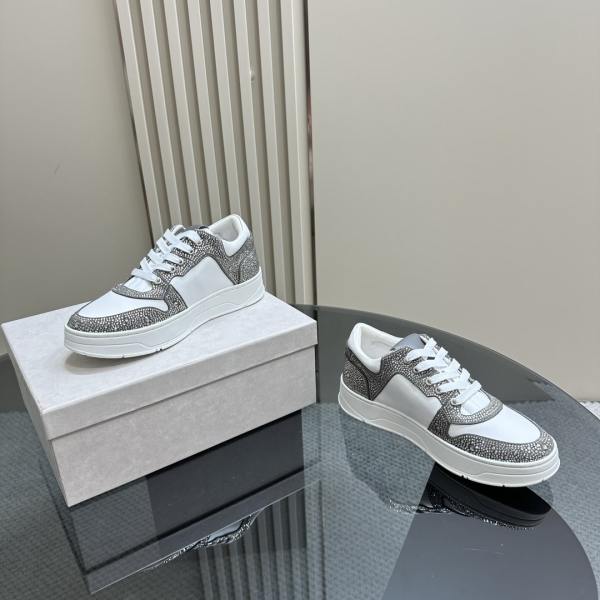 Jimmy Choo Black Florent Low-Top Sneakers