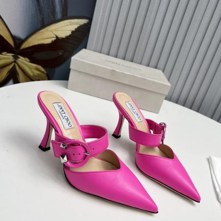 Jimmy Choo Pink Magie Pointed leather mules
